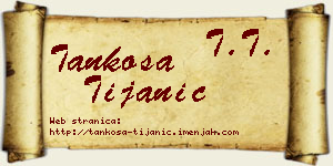 Tankosa Tijanić vizit kartica
